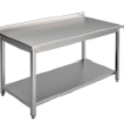 Long Stainless Steel Working Table With Shelf