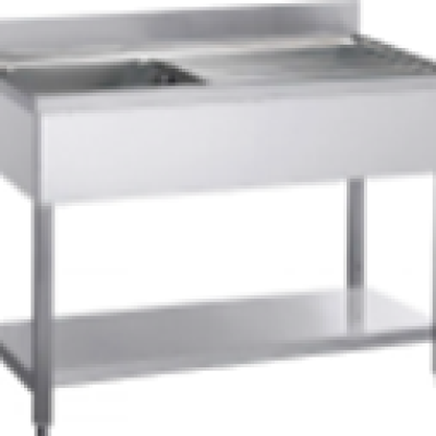 Stainless Steel Open Single Sink With Right Drainer